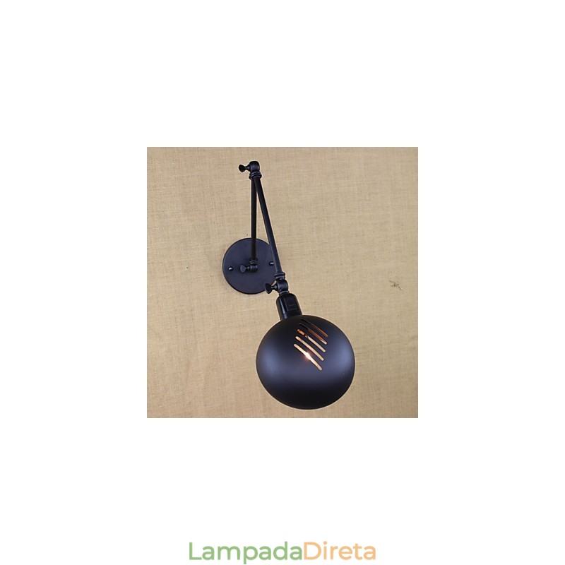 Há o braço longo do interruptor duplo minimalista Europa personalizado estilo retrô iluminação de parede de ferro