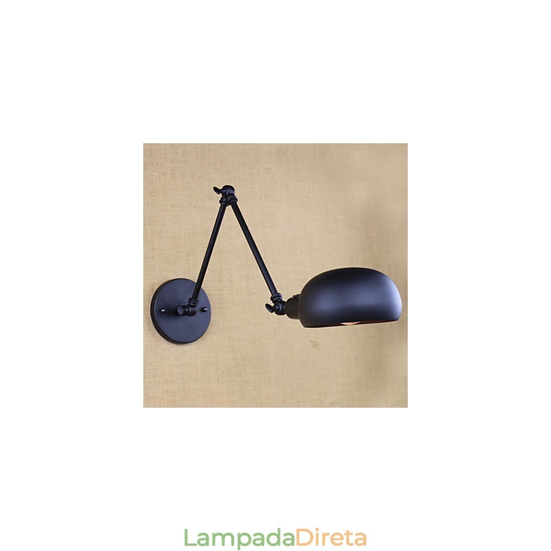 Há o braço longo do interruptor duplo minimalista Europa personalizado estilo retrô iluminação de parede de ferro