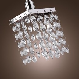 Lustre Linear Ilha Luz Cristal 3 Luzes