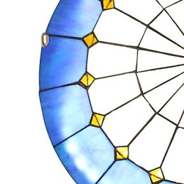 Luminária de teto estilo mediterrâneo, luminária de 40 cm de diâmetro
