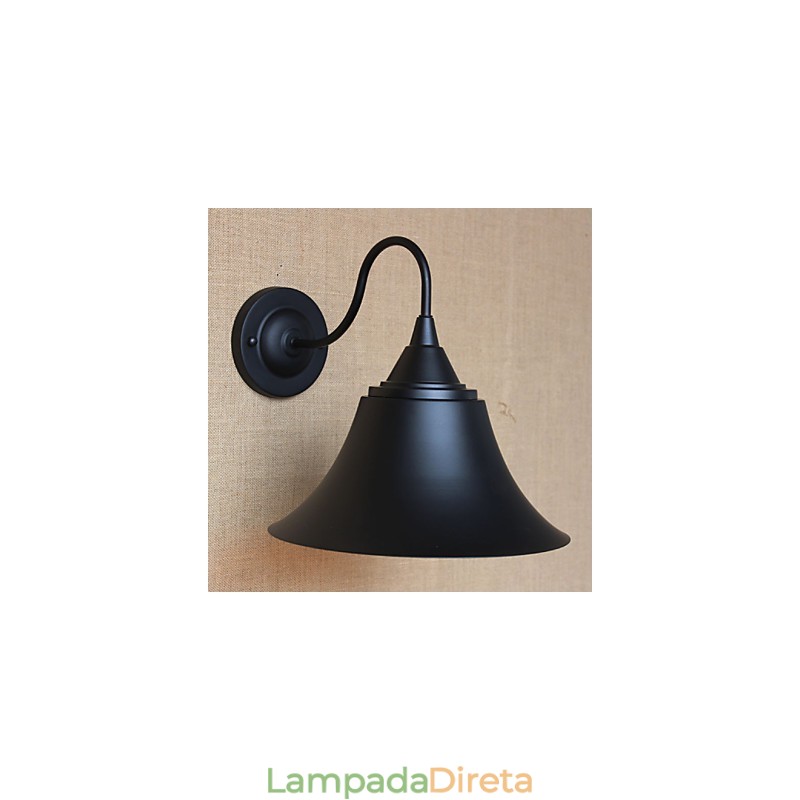American Country Personalidade Criativa Simples Loja de Roupas Ferro Preto Chifre Luminária de Parede Decorativa