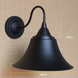 American Country Personalidade Criativa Simples Loja de Roupas Ferro Preto Chifre Luminária de Parede Decorativa