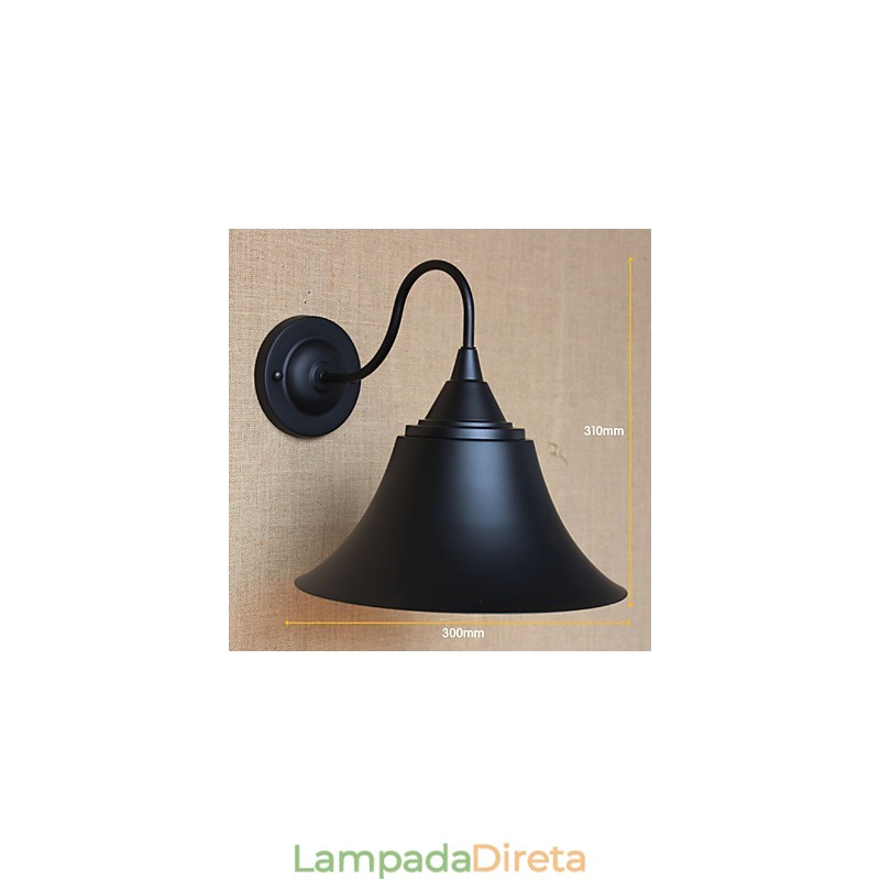 American Country Personalidade Criativa Simples Loja de Roupas Ferro Preto Chifre Luminária de Parede Decorativa
