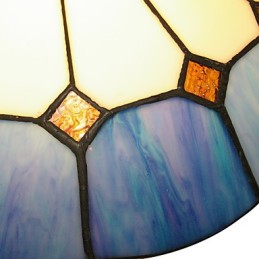 Luminária de teto estilo mediterrâneo, luminária de 40 cm de diâmetro
