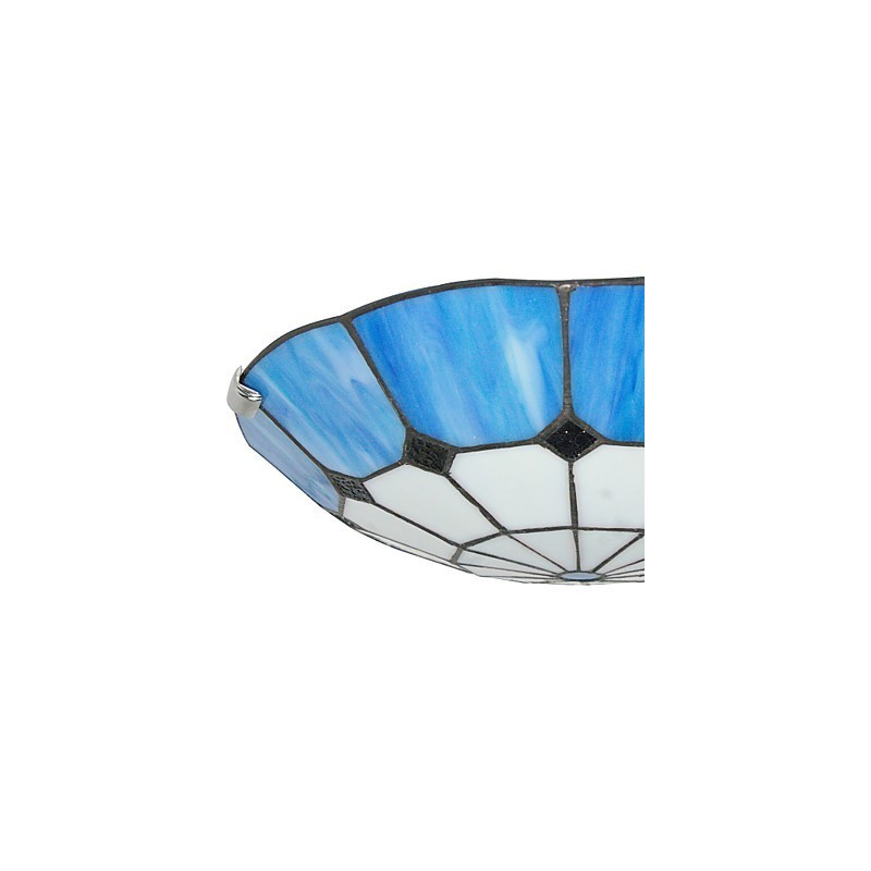 Luminária de teto estilo mediterrâneo, luminária de 40 cm de diâmetro