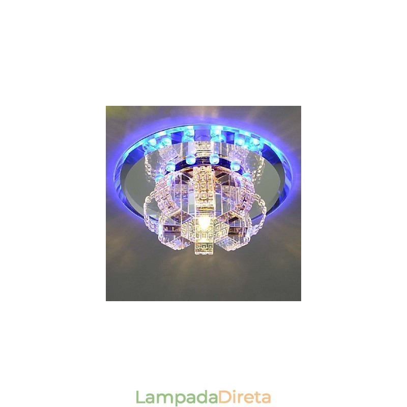 Luminária de teto de cristal Spotlight SMD 3W Lâmpada criativa Absorve luz de cúpula