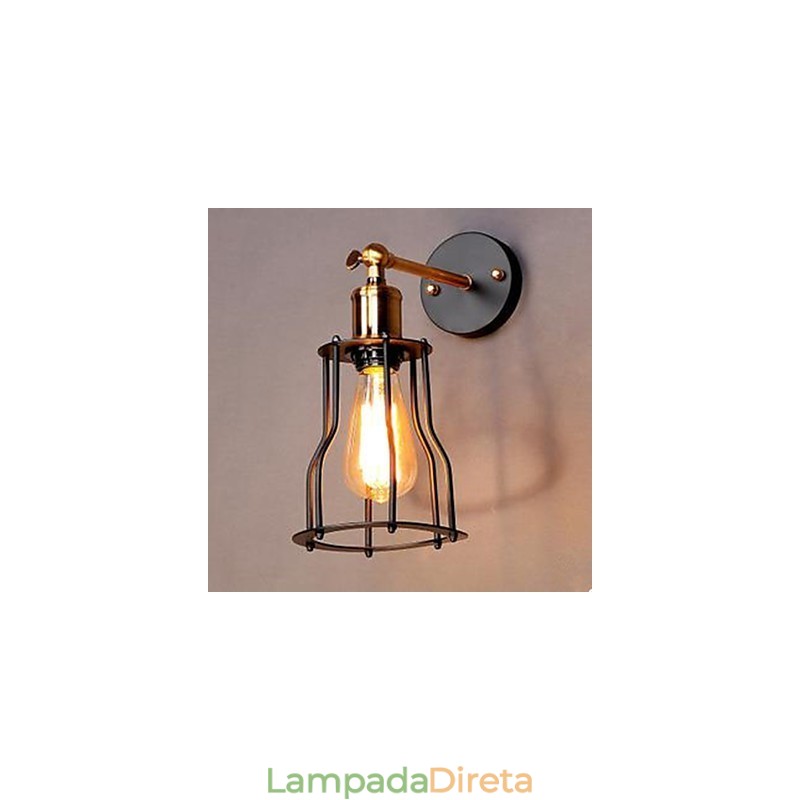 Luminária de parede com estrutura de ferro para designer de personagens de literatura e arte