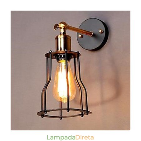 Luminária de parede com estrutura de ferro para designer de personagens de literatura e arte Luminária de parede com estrutura de ferro para designer de personagens de literatura e arte