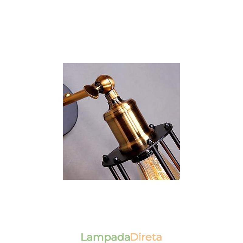 Luminária de parede com estrutura de ferro para designer de personagens de literatura e arte