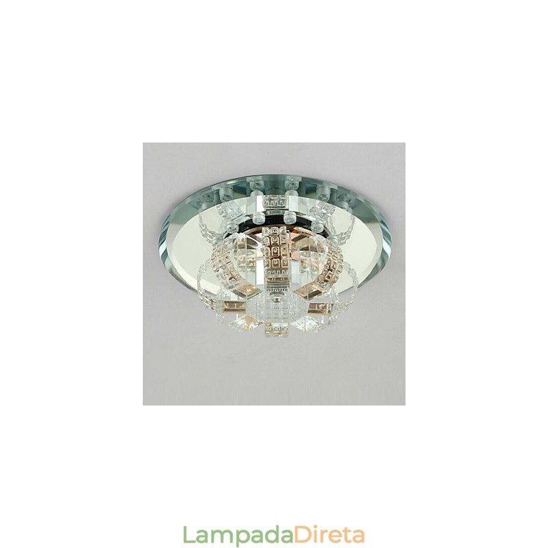Luminária de teto de cristal Spotlight SMD 3W Lâmpada criativa Absorve luz de cúpula