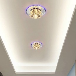 Luminária de teto de cristal Spotlight SMD 3W Lâmpada criativa Absorve luz de cúpula