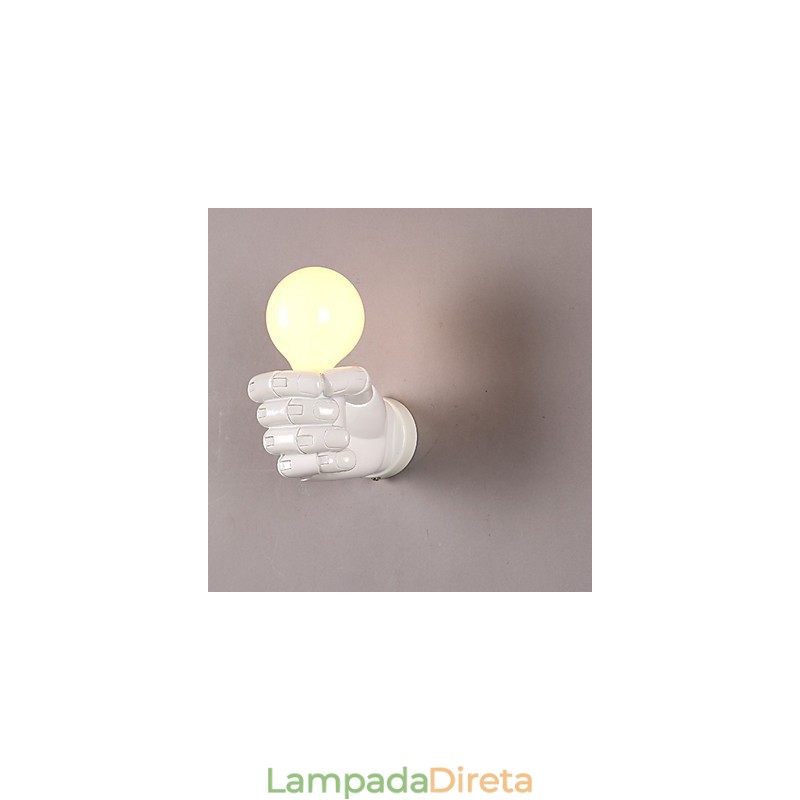 Luminária de parede europeia de mão direita criativa retrô punho luzes