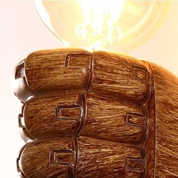Luminária de parede europeia de mão direita criativa retrô punho luzes