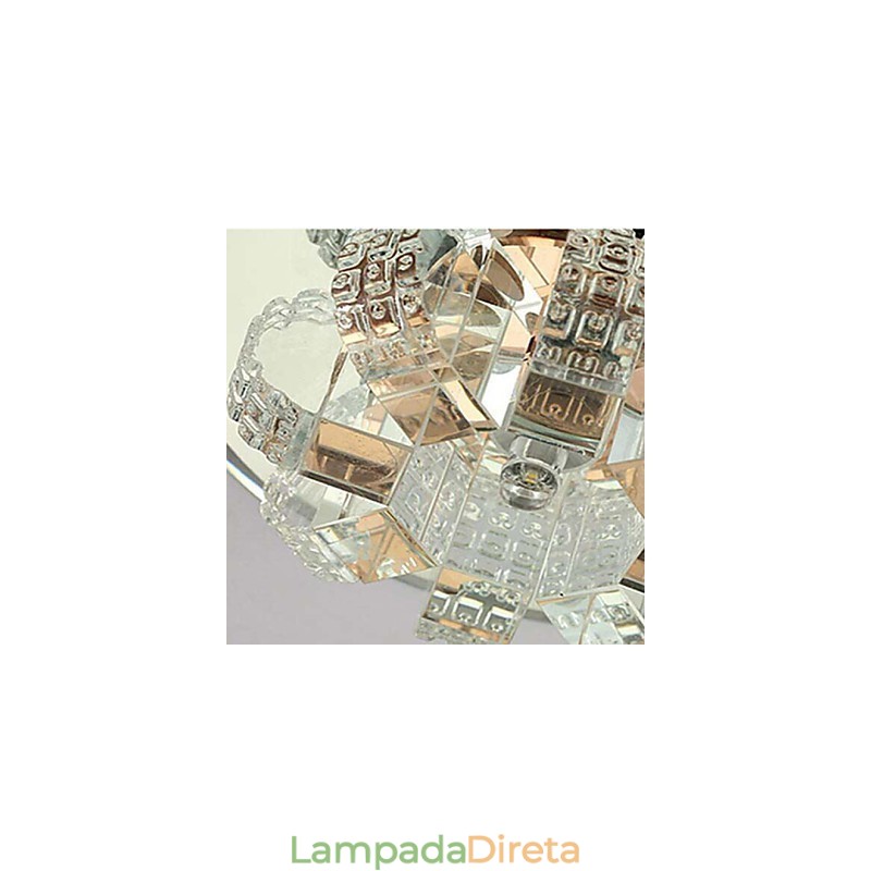 Luminária de teto de cristal Spotlight SMD 3W Lâmpada criativa Absorve luz de cúpula