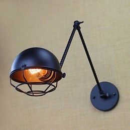 O braço longo do americano estrangeiro industrial duplo retro criativo decorativo parede arandela