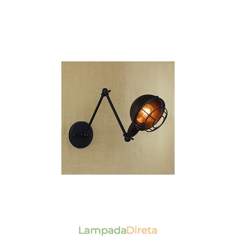 O braço longo do americano estrangeiro industrial duplo retro criativo decorativo parede arandela