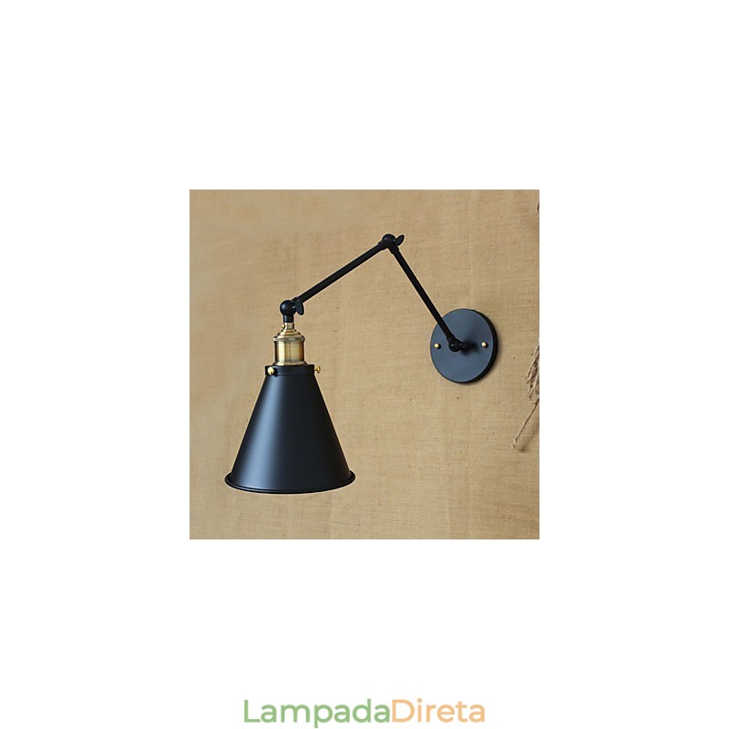 American Country Pastoral Style Minimalista Cama de casal Luminária de parede de braço longo Corredor Canal Entrada do armazém