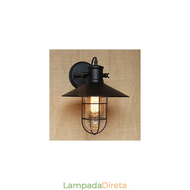 Decoração de bar de corredor em estilo country americano da cabeceira de uma cama, luminária de parede