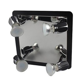 Luzes de parede pretas modernas Luzes de banheiro com 4 luzes