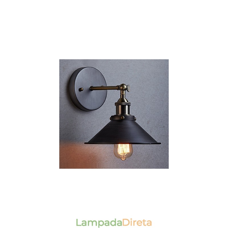 Industrial Vintage Edison Simplicity 1 Luz Montagem Na Parede Sala De Jantar Sala De Estudo Escritório Corredor Metal Wall Sconce