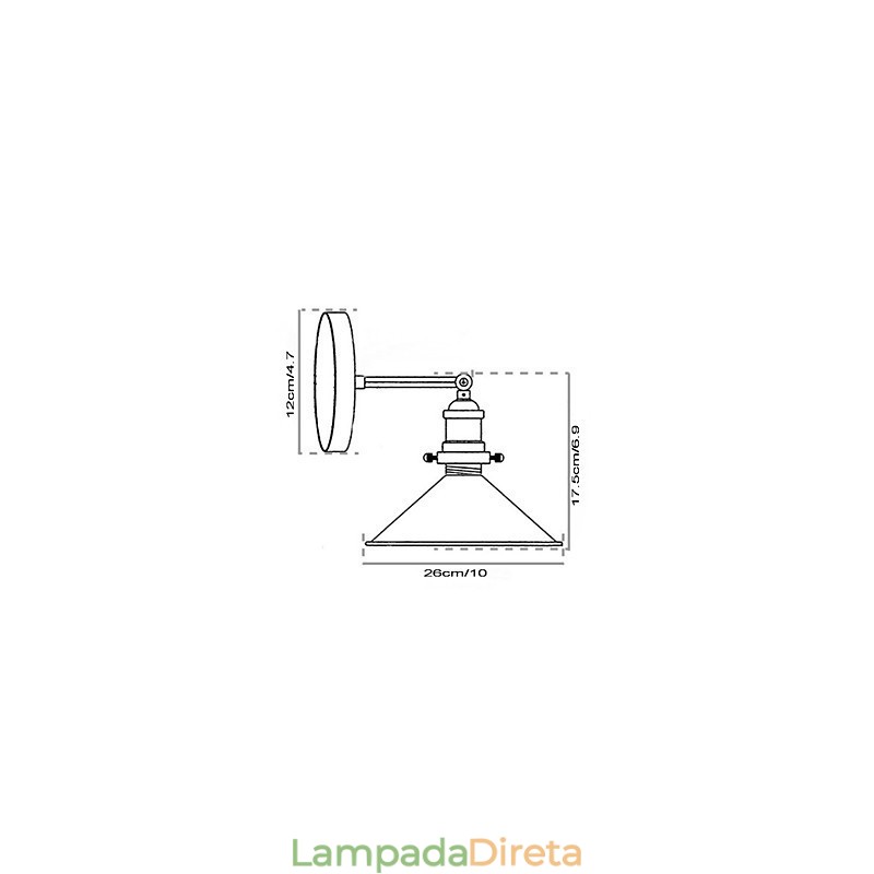Industrial Vintage Edison Simplicity 1 Luz Montagem Na Parede Sala De Jantar Sala De Estudo Escritório Corredor Metal Wall Sconce