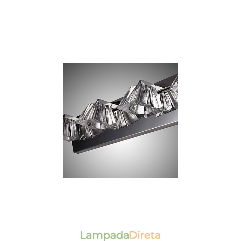 Luminária de parede moderna com cúpula de vidro 4 luzes espelho frontal
