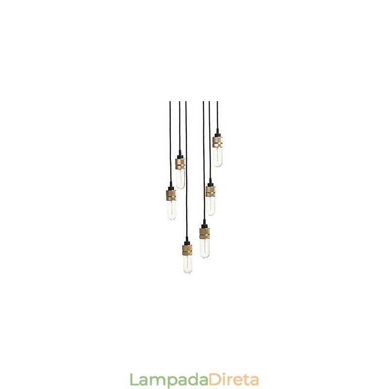 Montagem embutida em metal dourado country