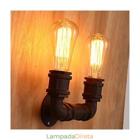 Luminária de parede criativa dupla criativa com conduíte de barra Luminária de parede criativa dupla criativa com conduíte de barra