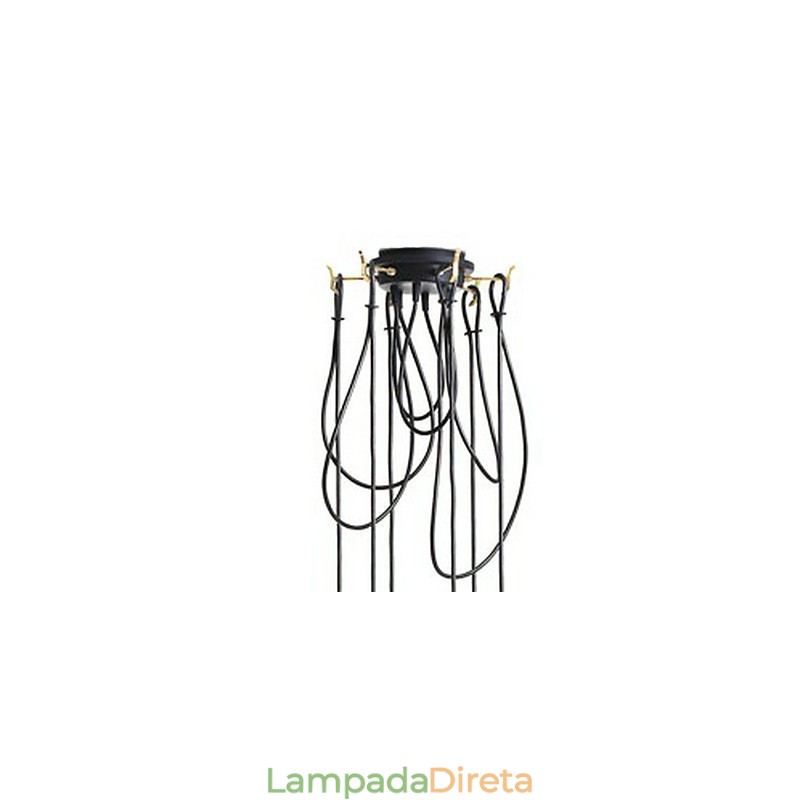 Montagem embutida em metal dourado country