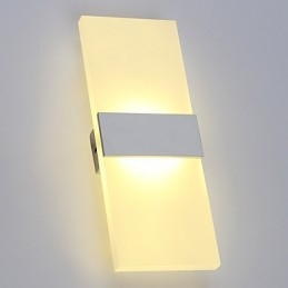 Luminária de parede de acrílico de estilo moderno e simples para sala de estar, corredor, café, quarto, quarto infantil, luminária de cabeceira