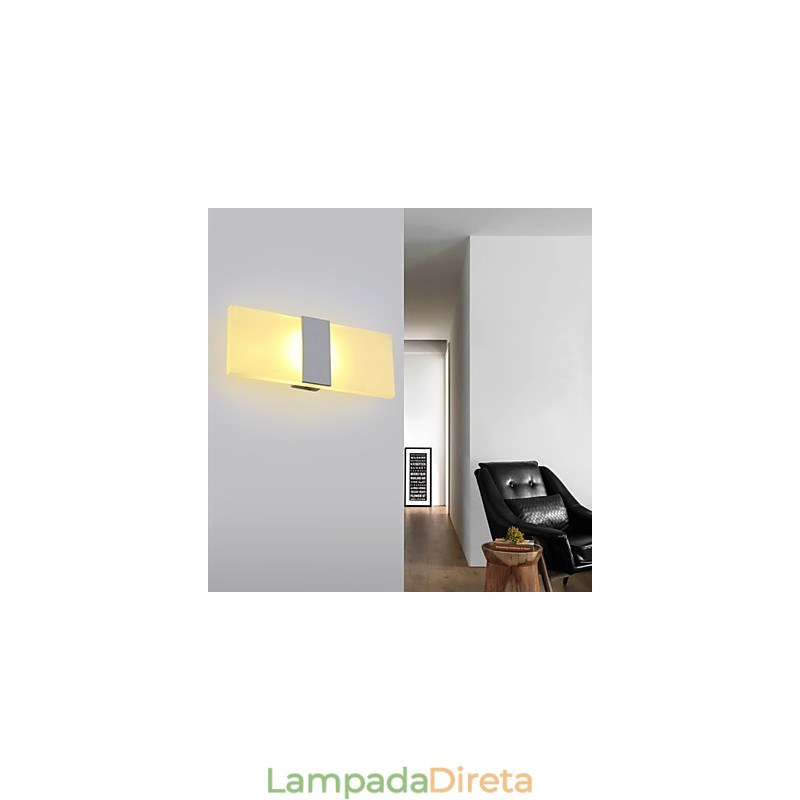 Luminária de parede de acrílico de estilo moderno e simples para sala de estar, corredor, café, quarto, quarto infantil, luminária de cabeceira