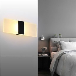 Luminária de parede de acrílico de estilo moderno e simples para sala de estar, corredor, café, quarto, quarto infantil, luminária de cabeceira