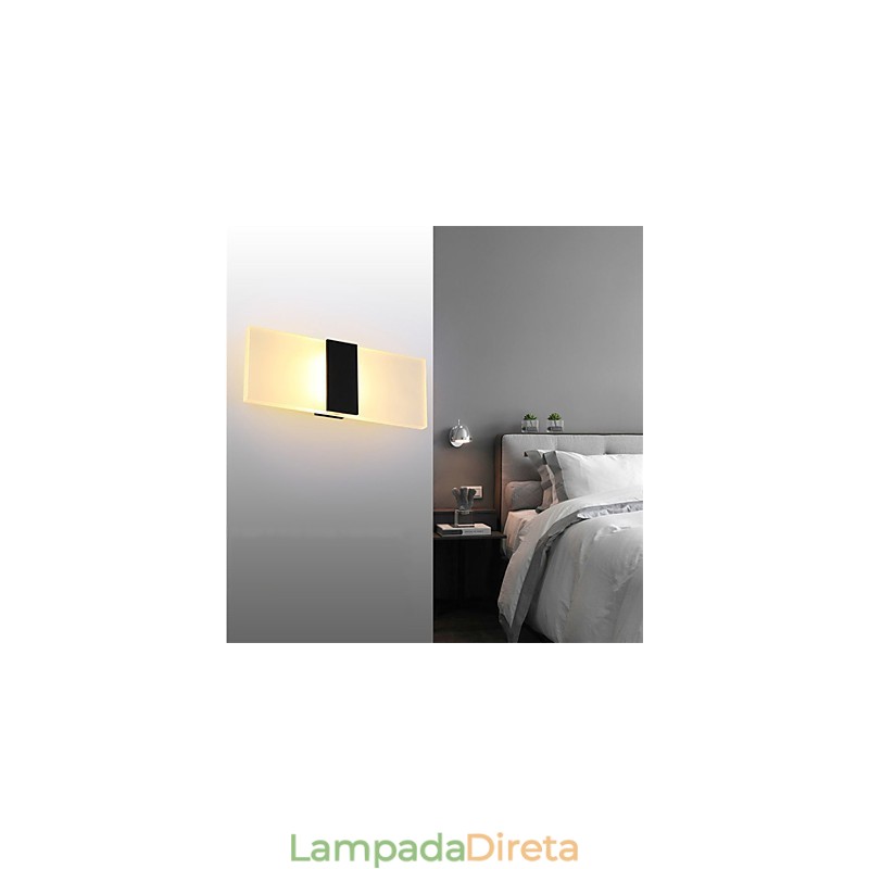 Luminária de parede de acrílico de estilo moderno e simples para sala de estar, corredor, café, quarto, quarto infantil, luminária de cabeceira