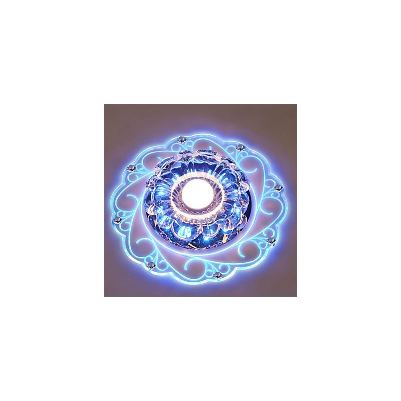 Luminária de teto de cristal Spotlight SMD 3W Lâmpada criativa Tubo de luz colorida Luz de cúpula colorida