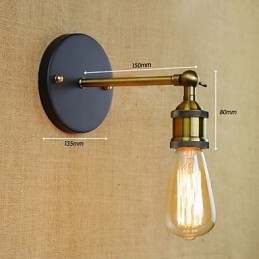 American Bar Café Restaurante Cabeceira Minimalista Corredor Ferro Wall Sconce