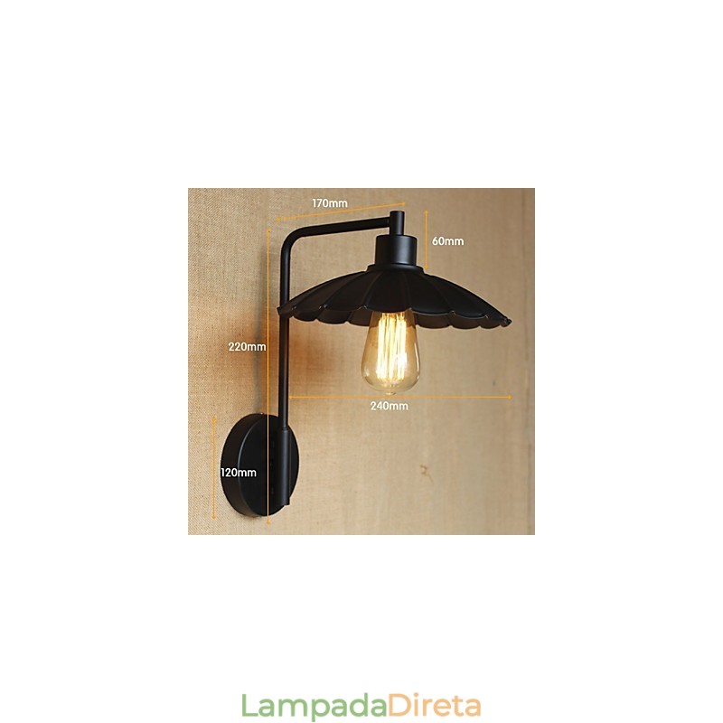 Aplique de parede decorativo de ferro clássico simples