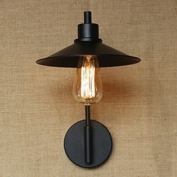 Aplique de parede decorativo retrô em ferro forjado