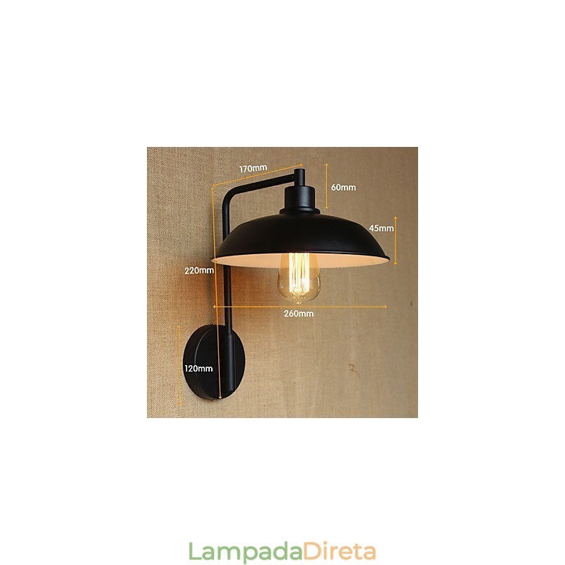 Decoração de casa clássica simples arandela de ferro