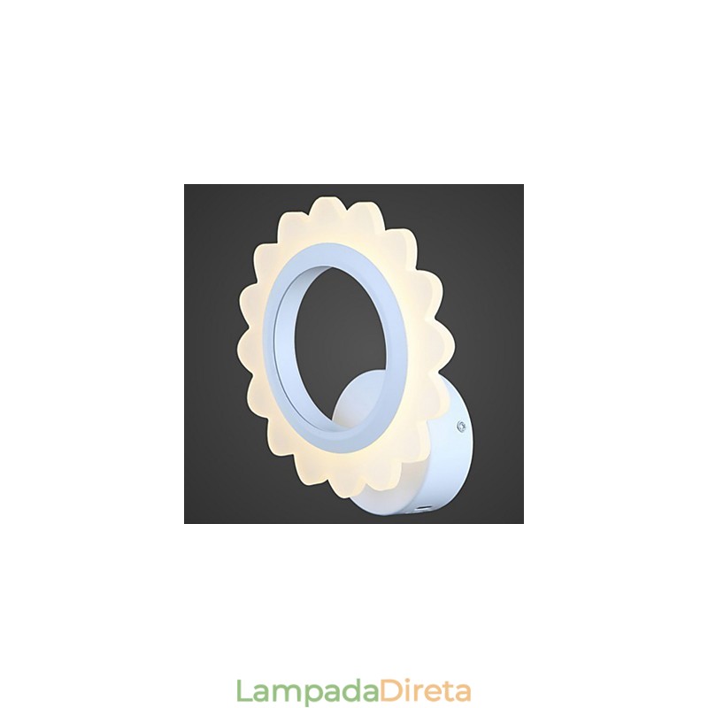 Luminária de parede acrílica moderna para ambientes internos