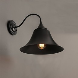 Designer Duds Loft Estilo Antigo Preto Ferro Cap Lâmpada de Parede Luz