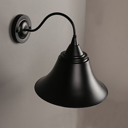 Designer Duds Loft Estilo Antigo Preto Ferro Cap Lâmpada de Parede Luz