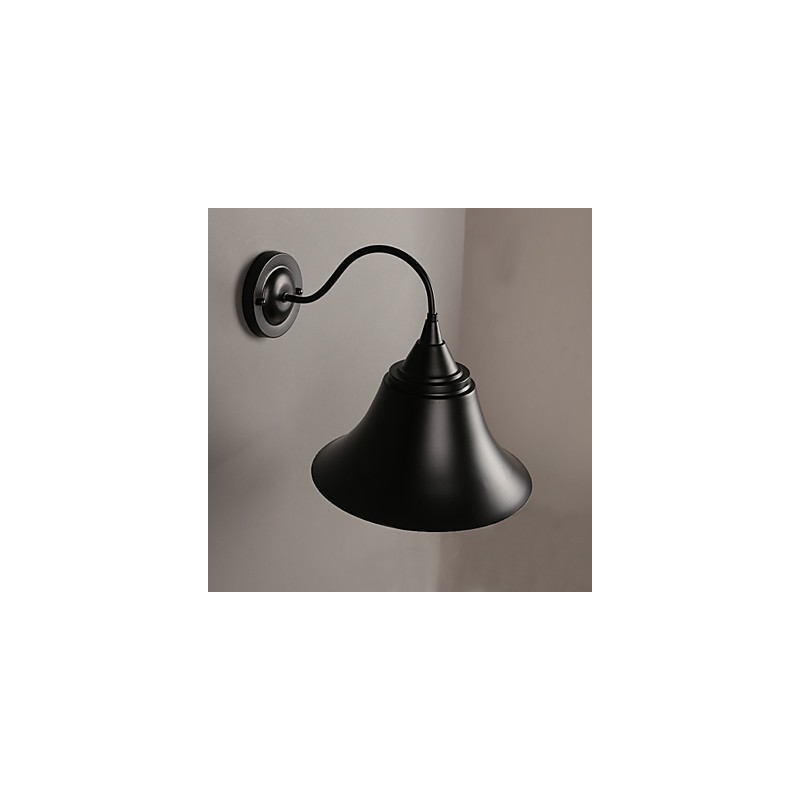 Designer Duds Loft Estilo Antigo Preto Ferro Cap Lâmpada de Parede Luz
