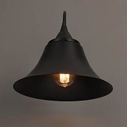 Designer Duds Loft Estilo Antigo Preto Ferro Cap Lâmpada de Parede Luz