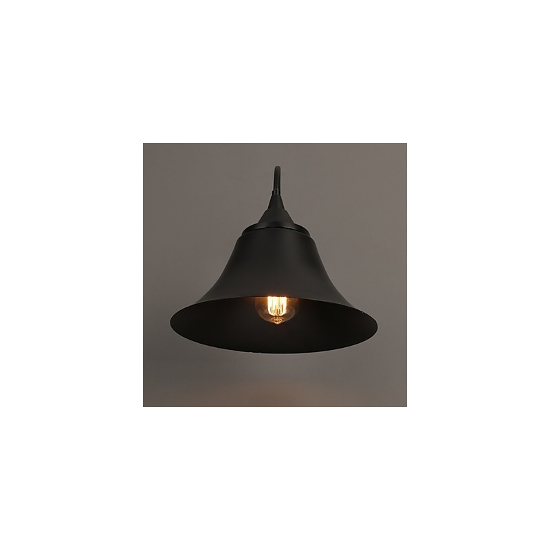 Designer Duds Loft Estilo Antigo Preto Ferro Cap Lâmpada de Parede Luz