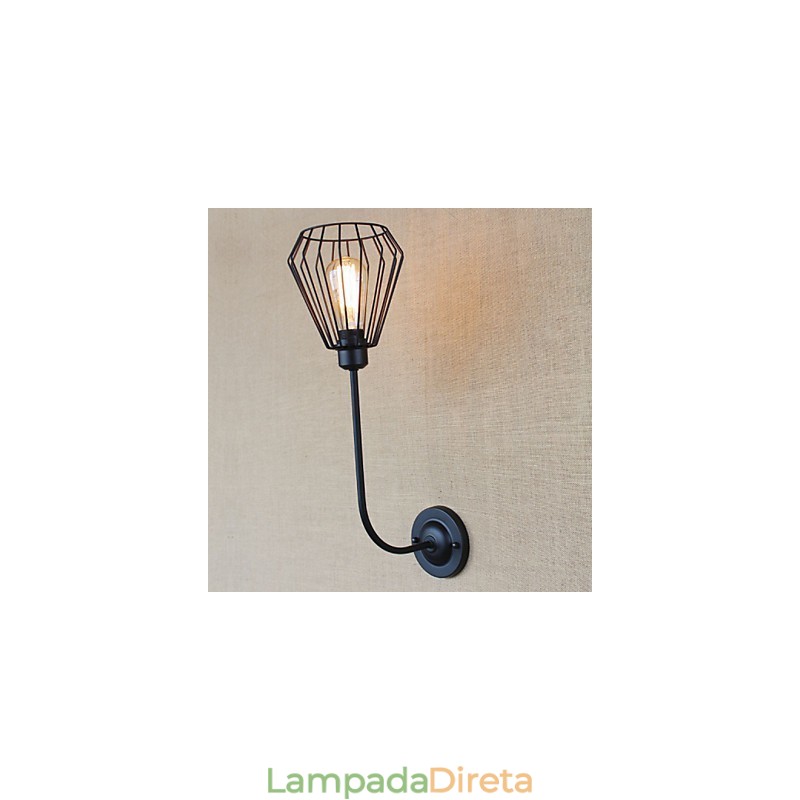 American Country Creative Iron Elbow Antique Lâmpada de cabeceira de cabeça única