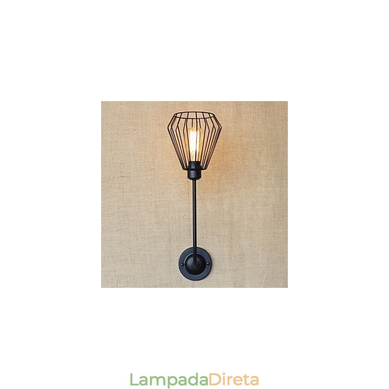 American Country Creative Iron Elbow Antique Lâmpada de cabeceira de cabeça única
