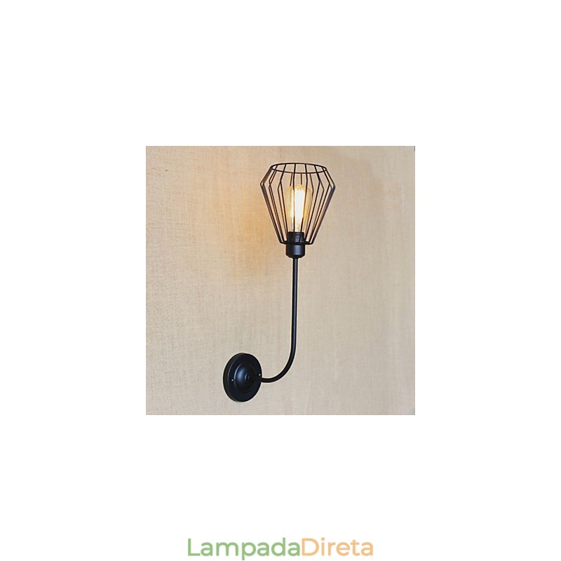 American Country Creative Iron Elbow Antique Lâmpada de cabeceira de cabeça única