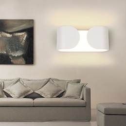 6W Arandelas de parede modernas contemporâneas de metal