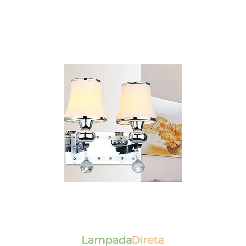 Luminária de parede de cristal criativa contemporânea e contratada