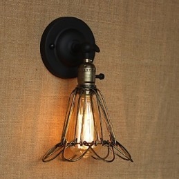 Cerca de estilo industrial americano malha de ferro bronze arandela decorativa